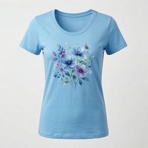 Camiseta de Mujer Hecha Profesionalmente, Logotipo Personalizado, Tela de Algodón, Nuevo Estilo, Estampado de Verano, Talla Personalizada, Color Personalizado, Moda Casual - Product Image 1