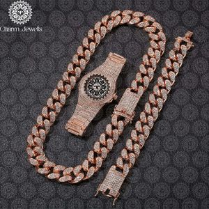 Charm Jewells Luxury Men's Stainless Steel <b>Watch</b> with Diamond Bezel Analog Dial Sapphire Crystal Folding Clasp 38mm - Product Image 3