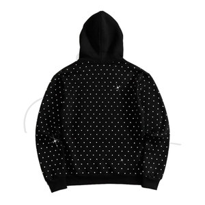 Sudadera con capucha para hombre, estilo urbano, informal, de manga larga, a la moda, para invierno, con pedrería. - Product Image 2