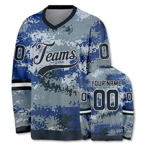 Uniforme de hockey sur glace respirant personnalisé avec impression par sublimation sans logo - Product Image 2