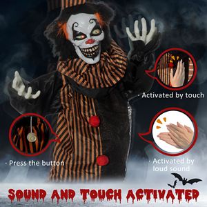 Clown da Circo Animatronico a Grandezza Naturale Parlante con Suono e Movimento per Halloween - Product Image 6