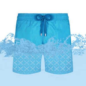 Shorts de Playa Termocrómicos con Logotipo Personalizado, Ecológicos, de Lona, Cintura Media, Casuales, Sensibles a la Temperatura - Product Image 1