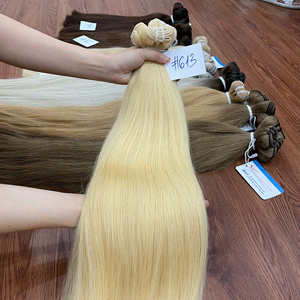 Cheveux naturels lisses, tissage en trame, plusieurs couleurs, prêts à être expédiés, fournisseur de cheveux bruts, paquet de cheveux bruts, trame doublement tirée - Product Image 2