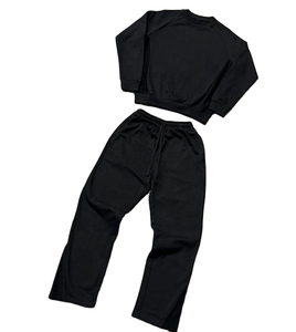 Custom High Quality Blank 100% Cotton 420gsm <b>Zip</b> <b>up</b> Hoodies and Sweatpants Set Plain Heavyweight Zipper Tracksuits for Men - Product Image 5