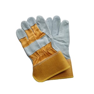 Split Leather Custom Welding Mitts-Safety <b>Gloves</b> with Anti-Slip & Anti-Static EN420 Certified Customize Options Made in Pakistan - Product Image 1
