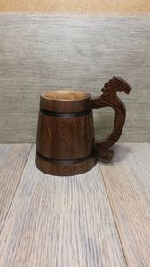 Chope à bière artisanale en bois - Product Image 6