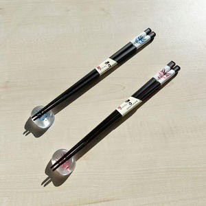 ชุดตะเกียบคาบูกิสไตล์ญี่ปุ่น2คู่พร้อมที่วางตะเกียบที่วางตะเกียบสำหรับอาหารค่ำสุดหรู - Product Image 5