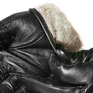 Gants d'hiver en cuir de haute qualité, doublés thermiquement, pour le travail en extérieur, la conduite et l'usage quotidien - Product Image 6