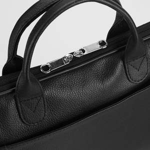 Sac à ordinateur portable professionnel en cuir artisanal pour hommes, fermeture éclair durable, étui rigide, fourni par le fabricant - Product Image 4