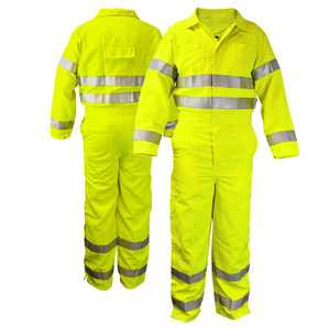 <b>Men's</b> Fluorescent Breathable Anti-UV Polyester Workwear Coverall High Visibility Reflective Industrial <b>Work</b> Uniform OEM Design - Product Image 3