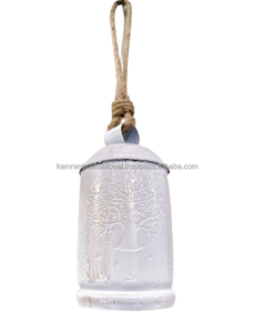 Artesanía de Metal Retro blanco Árbol DE LA VIDA pintado a mano con tema de Animal en relieve Impresión Offset Collar Campanas Técnica de fundición - Product Image 4