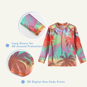 Men's Quick-Dry Swimming Long Sleeve with Sun Protection-<b>Swim</b> <b>Shirts</b> O-Neck Casual Fit Regular - Product Image 4