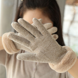 Wholesale Winter Bamboo/Cotton Cuff <b>Gloves</b> Soft Warm <b>Knitted</b> Thermal Touchscreen Full Finger for Men Women Casual Sports Use - Product Image 4