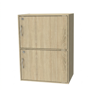 High Quality 16_0018 Modern Wood 2 Door <b>Lockable</b> Office Filing <b>Cabinet</b> Particle Board <b>Storage</b> Cupboard Sonoma Oak Low - Product Image 2