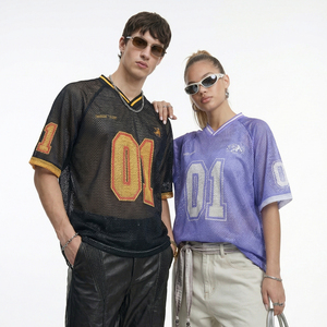 Maillot de football américain personnalisé, bleu marine et argent, uniforme d'équipe par sublimation, respirant, séchage rapide, polyester, vêtements de sport, shorts - Product Image 4