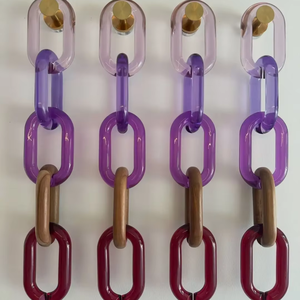 Chaînes en résine personnalisables, très grandes et aux couleurs claires, maillons en résine multicolores de grande taille disponibles. - Product Image 3