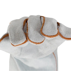 Gants de sécurité en cuir pleine fleur résistants à la chaleur et aux flammes, avec manchette extra longue, pour soudeurs et travailleurs industriels, modèle LGW-0047 - Product Image 4