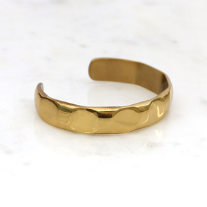 Handmade Hammered Brass Cuff <b>Bracelet</b> - <b>Adjustable</b> Gold Open Bangle for Women - Minimalist Boho Jewelry Gift - Raw Brass Jewelry - Product Image 4