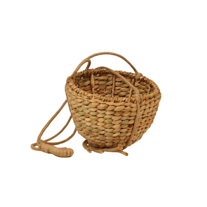 Eco-Friendly Tri-Material Water Hyacinth Seagrass & Jute Hanging Planter Basket Bowl Shaped Flower <b>Pot</b> <b>Holder</b> Wholesale - Product Image 1