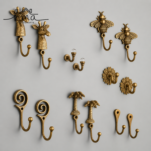 Solid Brass Flower Wall Hook with Mother of Pearl Inlay Decorative <b>Coat</b> Hook Luxury Towel <b>Robe</b> Key Hat Bag Holder Home Decor - Product Image 5