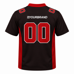 Nouveau design, vente en gros, sur mesure, 100% polyester, maille, impression par sublimation, séchage rapide, respirant, maillot de football américain pour hommes - Product Image 3