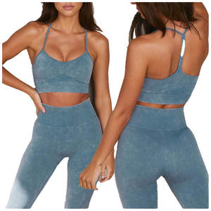 Ensembles de yoga 2 pièces pour femmes : Crop top dos nageur respirant et pantalon long sexy pour la gym, la course et l'entraînement - Product Image 1