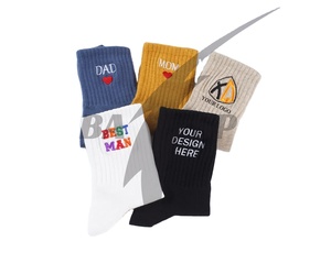 New Trending Premium Quality <b>Wool</b>/Spandex Knitted <b>Socks</b> Custom Embroidery Logo Printed Quick Dry Breathable Ankle Length - Product Image 1