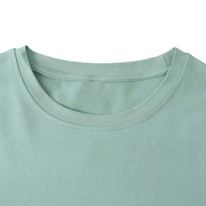 เสื้อยืดผู้ชายสีเขียวมิ้นท์ ทรงปกติ ผ้าโพลีเอสเตอร์/คอตตอน แขนสั้น คอกลม สกรีนโลโก้ได้ เสื้อยืดลำลอง สตรีทแวร์ แห้งเร็ว - Product Image 3