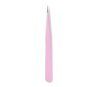 Pink Precision Eyelash Tweezers Stainless Steel Smooth Tip For Eyelash <b>Extension</b> - Product Image 5