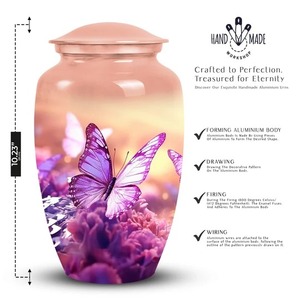 Grande urne funéraire noire avec motif loup blanc dans la forêt, urne commémorative pour adulte, récipient de stockage des cendres, urne classique faite à la main - Product Image 6