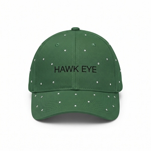 Gorra de Béisbol Bordada con Pedrería Ojo de Halcón, Verde, 6 Paneles, Ajustable, Unisex, Casual, Tela Twill, Color Sólido, Logotipo Frontal - Product Image 6