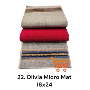 Tapis de porte en polyester rayé antidérapant 16x24 avec dos en caoutchouc antidérapant pour la maison, l'hôtel, la salle de bain - Product Image 2
