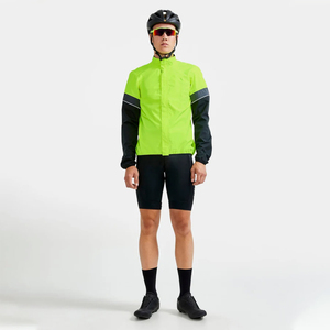 Men's Lime Green Windproof <b>Racer</b> <b>Jacket</b> With Black Color Blocking And Zipper Closure For Spring Outdoor Activities - Product Image 6