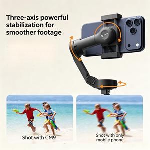 Estabilizador de Gimbal 3 en 1 con Barra de Extensión Integrada y Trípode Plegable para Teléfono Inteligente con Seguimiento por IA para Vlogging - Product Image 3