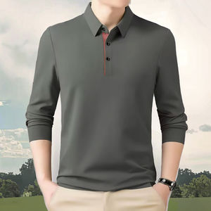 OEM de alta calidad de los hombres de ajuste Delgado informal para la camisa de manga larga de punto transpirable de secado rápido de impresión personalizada al por mayor sólido - Product Image 6