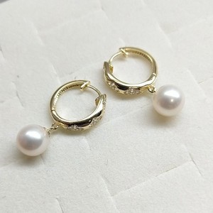 S925 <b>Silver</b> Ear Studs Round Flawless 8-9mm Seedless Freshwater Pearls High Quality Ear <b>Clips</b> - Product Image 1