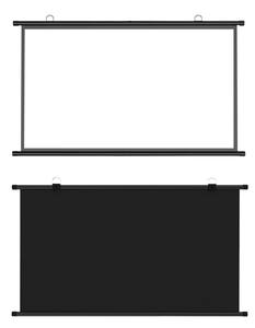 Écran de projection pas cher, écran de projection simple, montage mural ou au plafond avec 2 crochets, 3D, 4K, haute définition, écran portable suspendu - Product Image 3