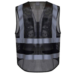 Gilets de sécurité haute visibilité respirants, imperméables et réfléchissants, 8 poches, fermeture éclair sur le devant, couleur et logo personnalisés, service OEM - Product Image 4