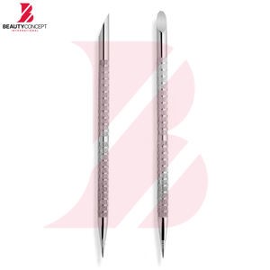 Empujador de Cutículas de Acero Inoxidable Color Plata, Herramienta de Manicura de Doble Cara, Removedor de Cutículas para Uñas - Product Image 5