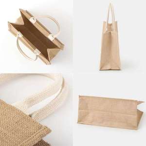 Bolsa de Playa de Yute de Gran Capacidad con Cierre de Cremallera Seguro para Viajes y Almacenamiento - Product Image 6