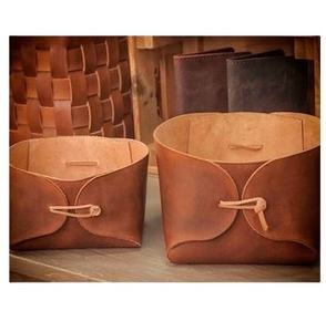 Nueva Cesta de Almacenamiento de Diseño, Contenedor de Almacenamiento Multiusos, Cesta de Almacenamiento de Cuero, Hecha a Mano en Fábrica, Precio al por Mayor - Product Image 1