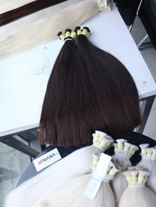 Extensiones de Cabello al Por Mayor NASA HAIR VIETNAM, Cabello Vietnamita Virgen de Doble Trama, Puntas Completas, Color Platino - Product Image 4