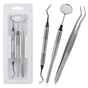 Juego de Instrumentos para Examen Dental: Espejo, Sonda, Explorador, Pinzas de Acero Inoxidable de Grado Quirúrgico, Manual Profesional para Cuidado Bucal - Product Image 6