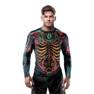 เสื้อแรชการ์ดแบบสั่งทำ OEM สำหรับทุกเพศ ป้องกันรังสียูวี UPF 50 ผลิตจากผ้าโพลีเอสเตอร์คุณภาพสูง ระบายอากาศได้ดี ป้องกันการเกิดผื่น ขายส่ง OEM - Product Image 2