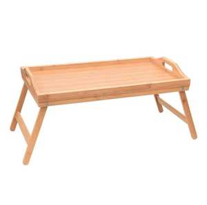 Mango Wooden Modern Adjustable <b>Foldable</b> Breakfast Tray Eco-Friendly Serving <b>Table</b> with Handles for Bed & Home Decor. - Product Image 4
