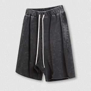 Hiver Haute Qualité Solide Décontracté Délavé à l'acide Effet soleil vintage Logo personnalisé vieilli Impression sérigraphique personnalisée Coupe oversize Homme Acide - Product Image 1