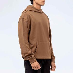Sweat à capuche marron d'hiver personnalisé pour homme |   Pull en coton surdimensionné de qualité supérieure avec broderie 3D |   Vêtements de sport streetwear - Product Image 6