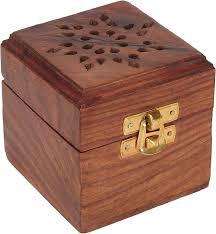 Brûleur d'encens en bois de manguier artisanal avec couvercle sculpté, aromathérapie indienne, huile essentielle pour la maison, parfum toutes saisons, Uttar - Product Image 3