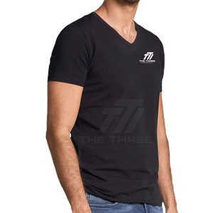 ออกแบบโลโก้ของคุณเอง เสื้อยืดคอกว้างทรงหลวมสำหรับผู้ชาย พิมพ์ลาย ผ้าฝ้าย 100% เสื้อยืดคอกว้างสไตล์สตรีทแวร์ - Product Image 3