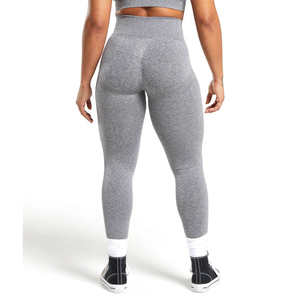 Leggings de yoga de cintura alta para mujer al por mayor, pantalones deportivos sin costuras para gimnasio, elásticos, de spandex, ajustados, 2026 - Product Image 2